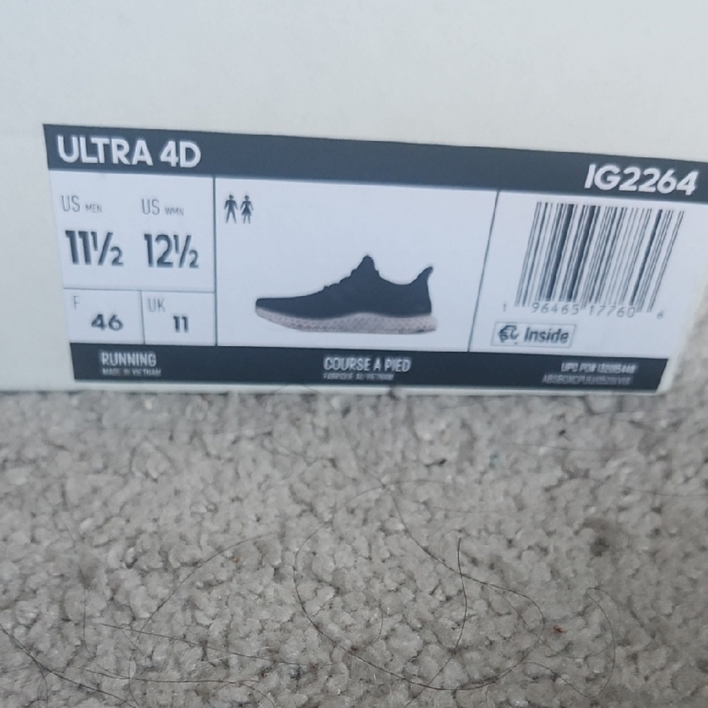 ♥️adidas Ultra 4D Running Shoes - Black and Gray♥️ - Picture 9 of 10